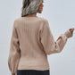 Lantern Sleeve Surplice Sweater