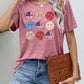 US Flag Smiley Face Graphic Tee