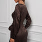 Leopard Tie Waist Wrap Dress