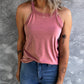 Curved Hem Grecian Tank Top