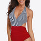 Tie Back Halter Neck One-Piece Swimsuit