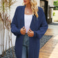 Dropped Shoulder Longline Cardigan with Pockets