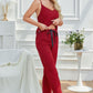 Gingham V-Neck Cami and Tied Pants Lounge Set