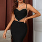 Rhinestone Cutout Sweetheart Neck Dress