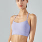 Ribbed Halter Neck Open Back Cropped Sports Cami