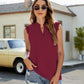 Lace Trim Notched Neck Tank