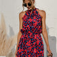 Floral Tied Sleeveless Mini Dress
