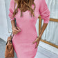 Beaded Cutout Rib-Knit Sweater Dress
