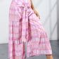 Printed Tie-Front Culottes