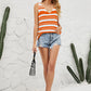 Striped V-Neck Knit Tank