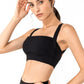 Open Back Pleated Detail Sports Bra