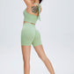 Wide Waistband Sports Biker Shorts