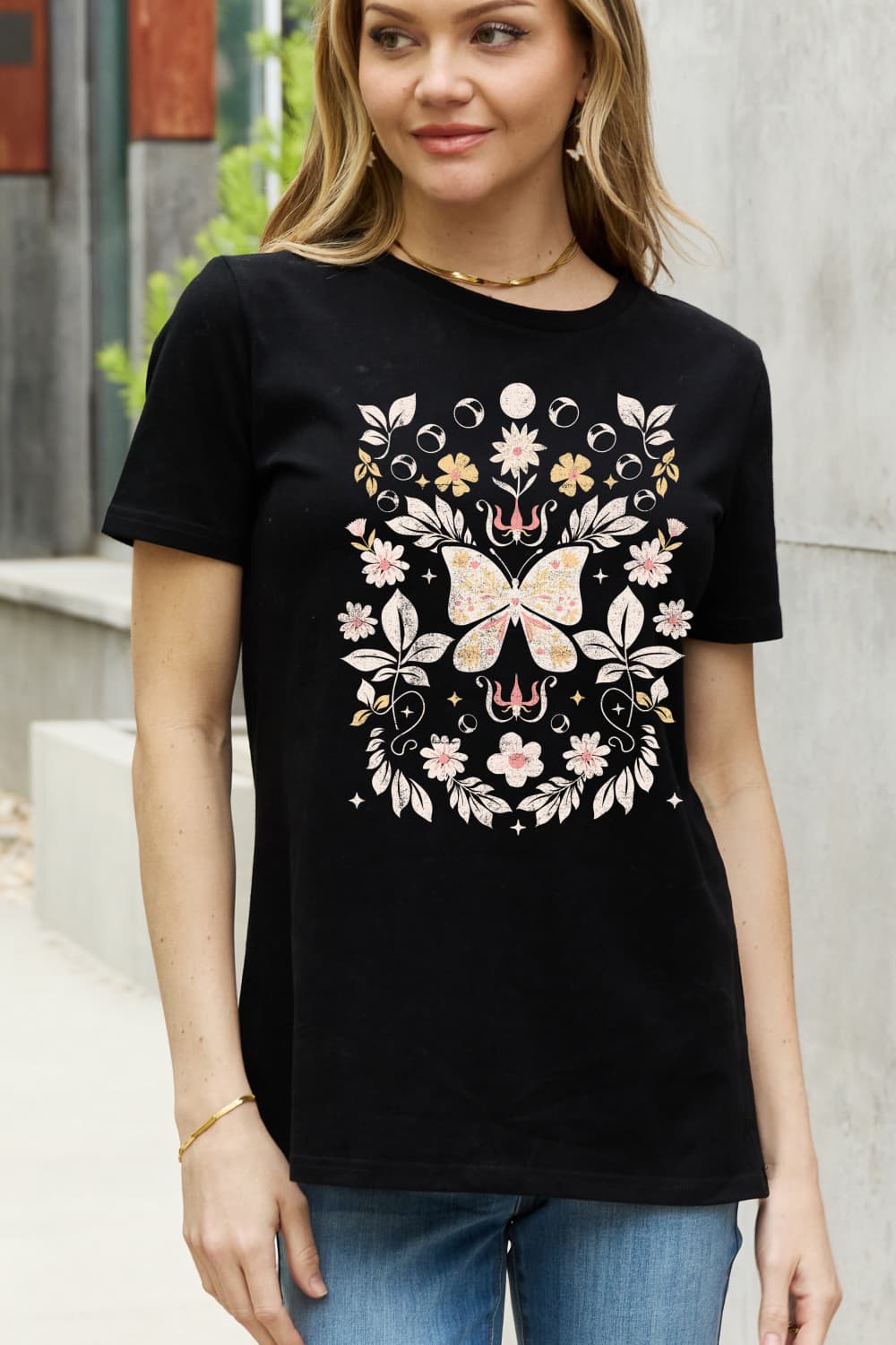 Simply Love Full Size Butterfly Graphic Cotton Tee