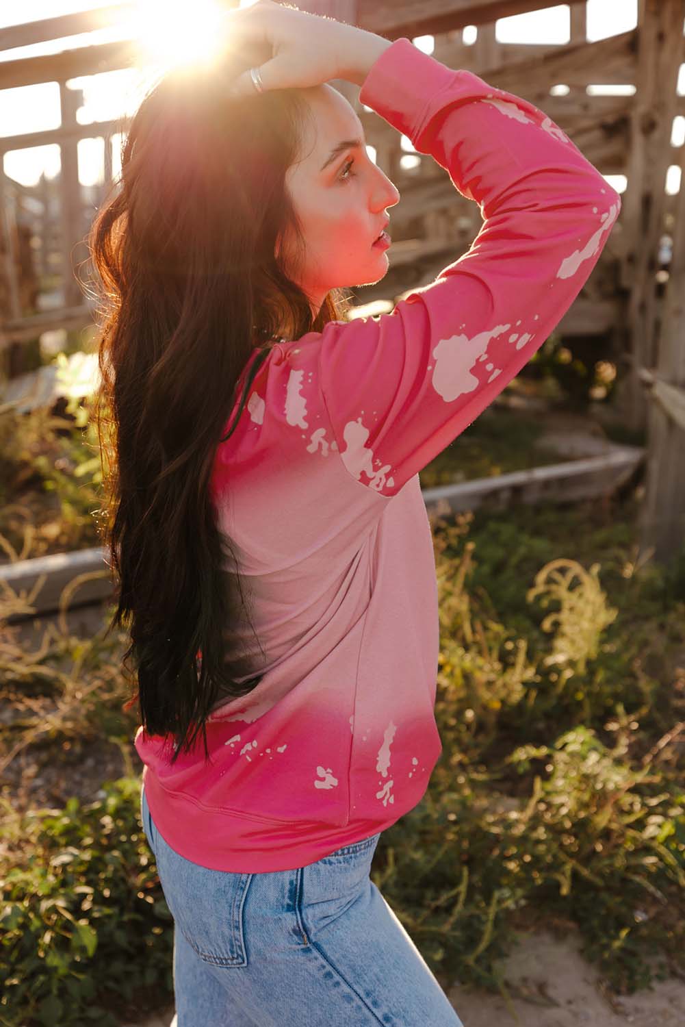 MAMA Rhinestone Tie-Dye Sweatshirt