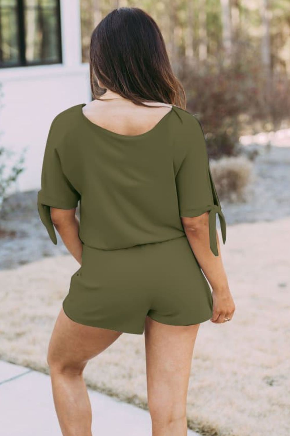 Tied Romper with Pockets