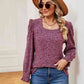 Square Neck Puff Sleeve Top