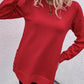 Round Neck Dropped Shoulder Sweater