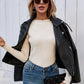 Frill Trim Rib-Knit Sweater