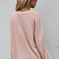 Button Detail Boat Neck Sweater