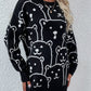 Bear Print Sweater Dress