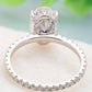 14K White Gold 2.5 Carat Moissanite 4-Prong Ring