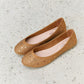 Forever Link Rhinestone Ballet Flats in Tan