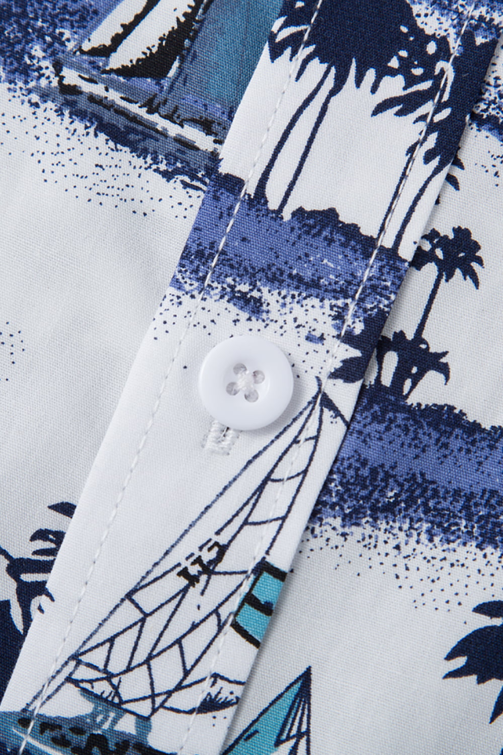Printed Button-Up Vacation Shirt