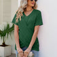 V-Neck Crisscross Short Sleeve Tee