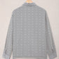 Swiss Dot Button-Up Long Sleeve Shirt