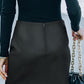 Asymmetrical PU Leather Mini Skirt