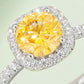 1 Carat Moissanite 925 Sterling Silver Halo Ring