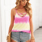 Tie-Dye Strappy V-Neck Cami