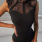 Scalloped Lace Yoke Sleeveless Bodysuit