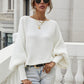 Horizontal Ribbing Dolman Sleeve Sweater