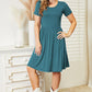 Ninexis Full Size Short Sleeve Dress with Pockets