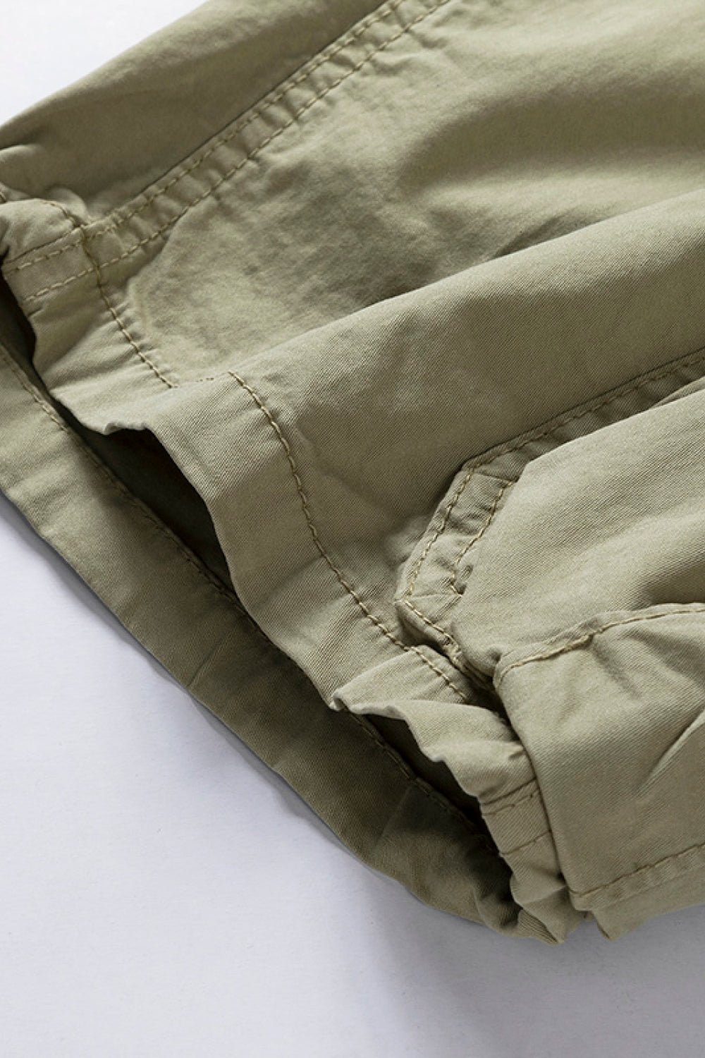 Drawstring Elastic Waist Cargo Shorts