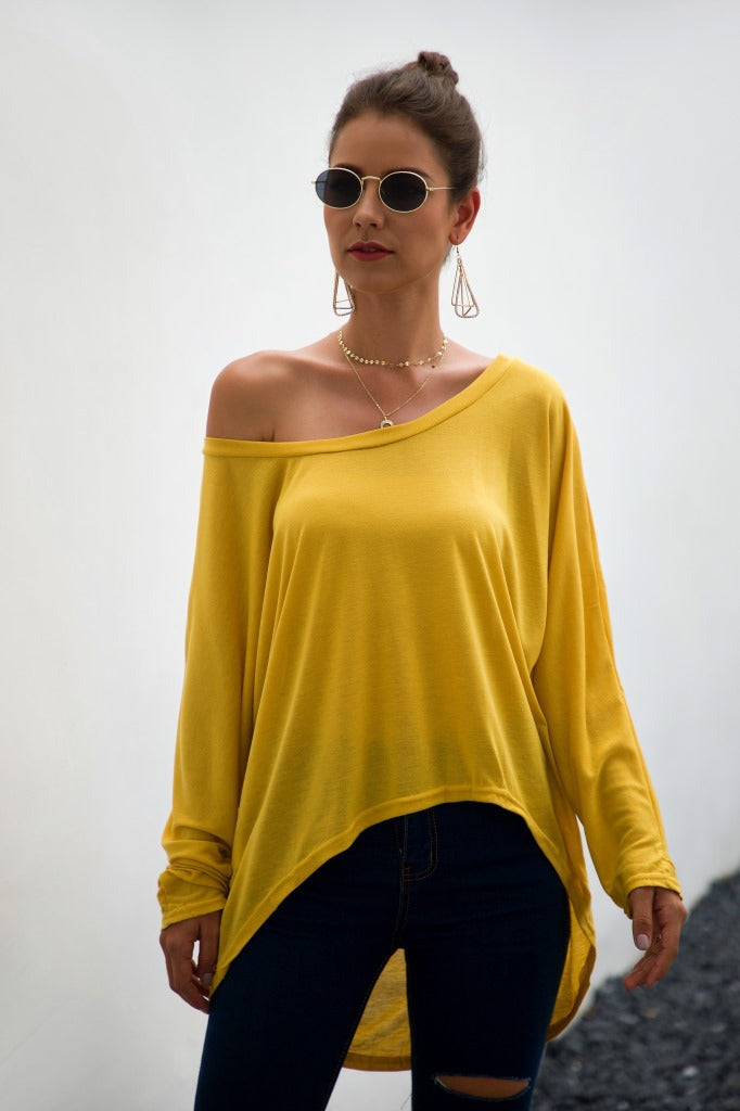 Boat Neck High-Low Top