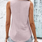 Crisscross V-Neck Eyelet Tank