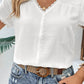 Textured Lace Trim Tee Shirt