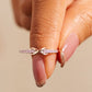 Zircon Crisscross 925 Sterling Silver Ring