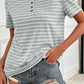 Striped Quarter Button Tee Shirt
