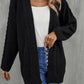 Warm Fall Mixed Knit Open Front Longline Cardigan