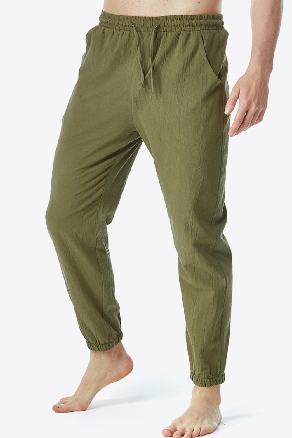 Full Size Drawstring Waist Pants with Pockets