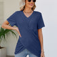 V-Neck Crisscross Short Sleeve Tee