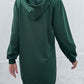 Drawstring Puff Sleeve Hooded Dress
