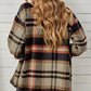 Plaid Pocketed Button Down Shacket