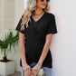 V-Neck Crisscross Short Sleeve Tee