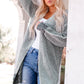 Heathered Open Front Longline Cardigan