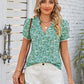 Floral Notched Neck Blouse