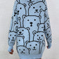 Bear Print Sweater Dress